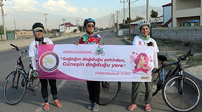 Kansere Dikkati Çekmek İçin İzmir'den Iğdır'a Pedal Çevirdiler