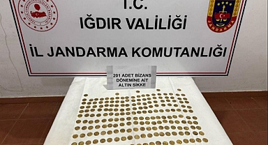 Iğdır'da Tarihi Eser Kaçakçılığı Operasyonu: 201 Altın Sikke Ele Geçirildi