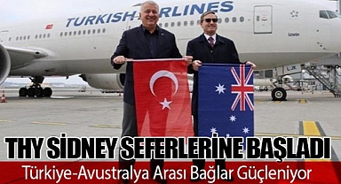 THY'nin uçağı en uzun rotası olan Sidney'e ulaştı