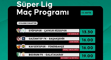 Trendyol Süper Lig, Trendyol 1. Lig ve Nesine 2. Lig'e 13. hafta karşılaşmalarıyla devam edilecek
