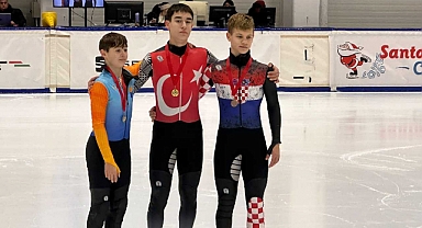 Milli Sürat Patenci İlyas Karadağ, Macaristan'da 4 Altın Madalya Kazandı