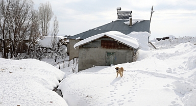 Muş'ta yüksek kesimdeki köyler karla kaplandı