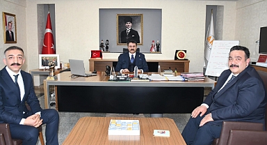 Ziraat Bankası Şube Müdürü Ensar Akbaba, Aralık Kaymakamı Muhammet Fatih Aydın'ı Ziyaret Etti