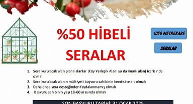 %50 Hibe Desteğiyle 1050 Metrekare Seralar Kurulacak!