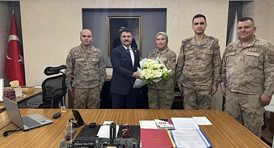 İlçe Jandarma Komutanlığı’ndan Kaymakam Aydın’a Anlamlı Ziyaret