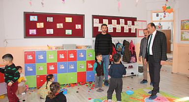 İl Milli Eğitim Müdürü Aziz Gün, 100. Yıl Anaokulu ve Aziz Sancar Anaokulu'nu Ziyaret Etti