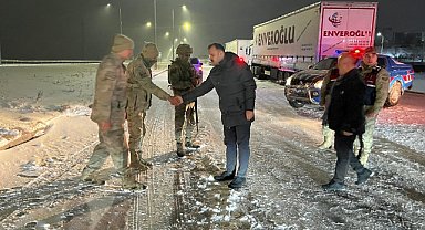 VALİ YARDIMCISI ABDURRAHMAN ÇELEBİ, KARLA MÜCADELE ÇALIŞMALARINI YERİNDE İNCELEDİ