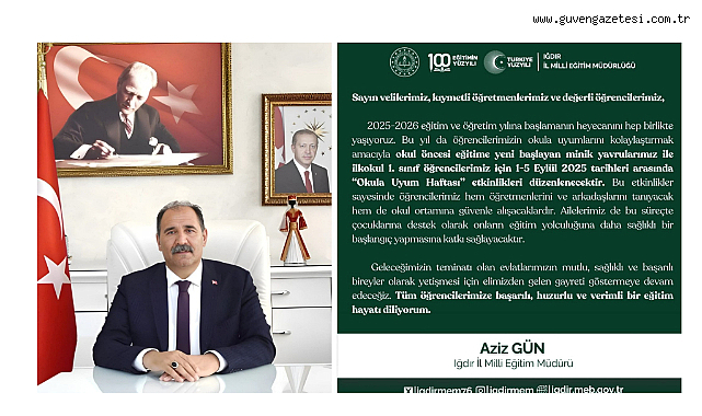 Iğdır'da Okula Uyum Haftası Başlıyor