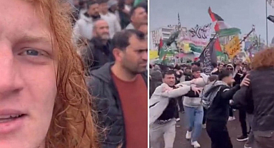 Amerikalı gezgin Diyarbakır'da protestonun ortasında kaldı