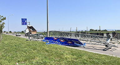 Damperi açık kalınca EDS direğine çarptı