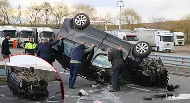 Erzurum'da feci kaza! Hafif ticari araç otomobille çarpıştı: Yaralılar var!