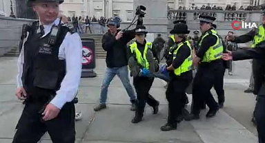 Londra polisinden Filistin'e destek gösterisine müdahale: 212 gözaltı