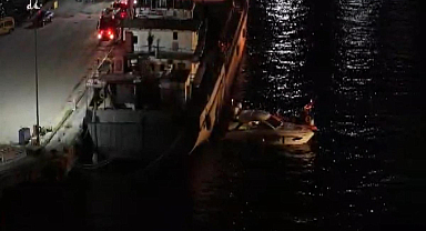 Üsküdar'da gemiye çarpan tekne battı; 5 kişi kurtarıldı
