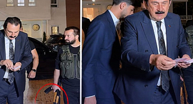 Aşiret liderine uzun namlulu koruma kalkanı: Deste deste para dağıttı