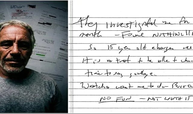 Epstein'ın 'intihar notu' ortaya çıktı