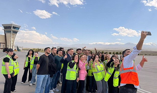 Iğdır Üniversitesi Meslek Yüksekokulu öğrencilerinden havalimanına teknik gezi