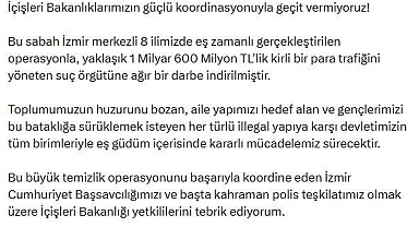 İzmir merkezli 8 ilde suç örgütü operasyonu