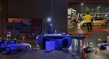 Kayseri'de feci kaza! Park halindeki araca çarptı: 2 yaralı