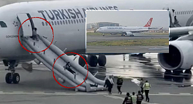 THY uçağında hareketli dakikalar! Acil çıkıştan tahliye edildiler