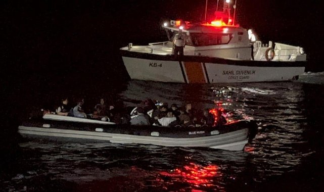 Aydın'da 32 düzensiz göçmen kurtarıldı