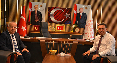 Iğdır’da Kurumlar Arası İş Birliği: Çevre İl Müdürü Gültekin’den İl Milli Eğitim Müdürü Ekiz’e Hayırlı Olsun Ziyareti