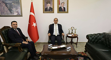 Vali Taşolar, İl Milli Eğitim Müdürü Nail Ekiz'i Kabul Etti