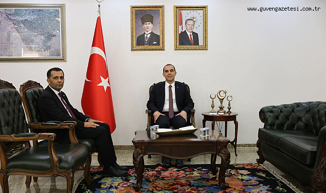 Iğdır Valisi M. Fırat Taşolar, Göreve Başlayan Çevre ve Şehircilik İl Müdürü Bektaş’ı Makamında Kabul Etti