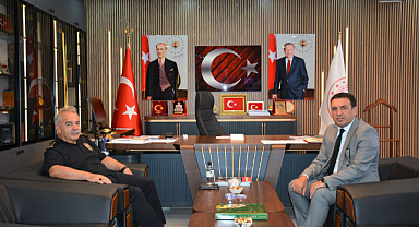 İl Emniyet Müdürü Turgay’dan İl Milli Eğitim Müdürü Ekiz’e Hayırlı Olsun Ziyareti