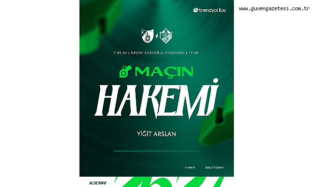 TRENDYOL 1. LİG’DE DÜDÜK YİĞİT ARSLAN’DA: İSTANBULSPOR - IĞDIRSPOR MAÇININ HAKEMLERİ AÇIKLANDI