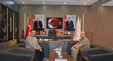  Tuğgeneral Zafer Özden'den İl Milli Eğitim Müdürü Nail Ekiz'e Ziyaret